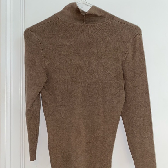 Moda International Womens Brown Turtleneck Sweater - Picture 2 of 3